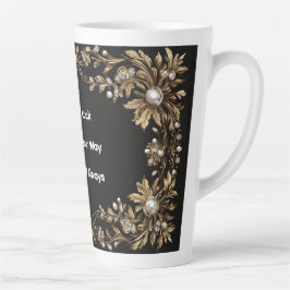 Eleganter Goldblattrahmen verziert mit Perlen Milchtasse
