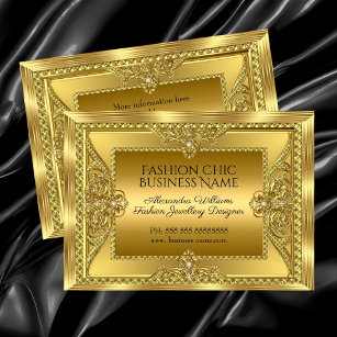 Eleganter Golden Fashion Jewelry Designer Gold Visitenkarte