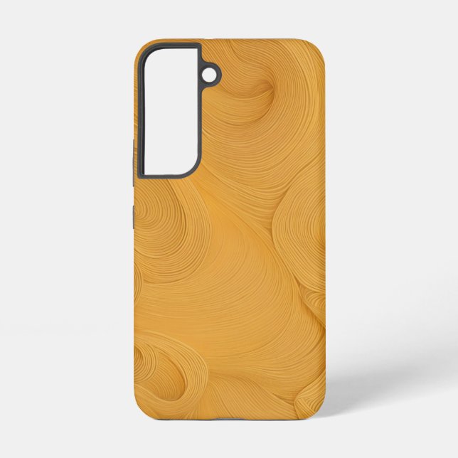 Eleganter Golden Flows Lines Abstrakt Phone Case Samsung Galaxy Hülle (Rückseite)
