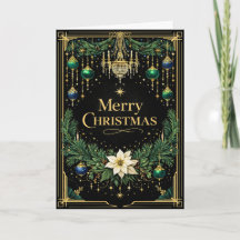Eleganter goldener Art Deco Kronleuchter Weihnacht