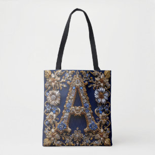 Eleganter Goldener Buchstabe "A" mit Verzierter Bl
