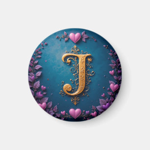 Eleganter Goldener Buchstabe J Inspiriert durch Li Magnet