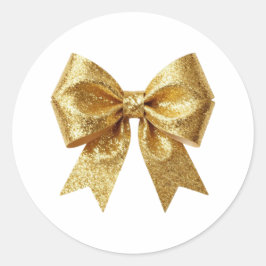 Eleganter goldener Glitter-Ornament Runder Aufkleber