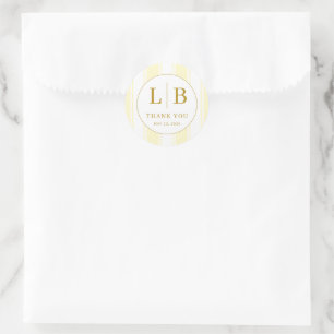 Eleganter Goldener Minimalistischer Kreis Runder Aufkleber