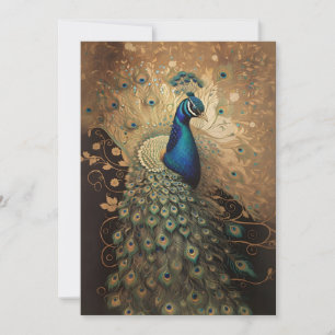 Eleganter goldener Pfau Vogel