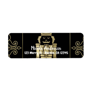 Eleganter goldener schwarzer Nussknacker für die F