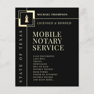 Eleganter goldener Tintenstift Notar Flyer