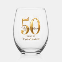 Eleganter Goldener Toast zum 50. Geburtstag