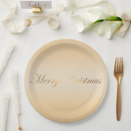 Eleganter goldener Urlaub Pappteller