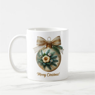 Eleganter goldener Weihnachtsbaumwolle Goldbug Kaffeetasse