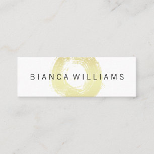 Eleganter goldfarbener Kreis Mini Visitenkarte