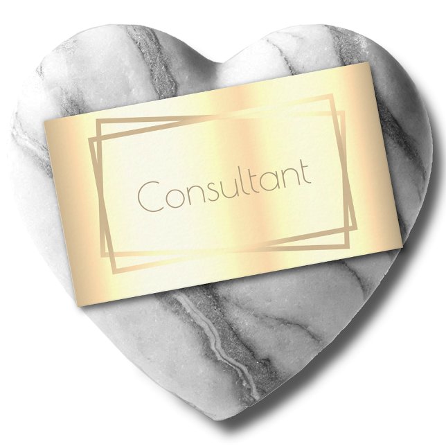 Eleganter, goldfarbener moderner Frame-Berater Visitenkarte (Von Creator hochgeladen)