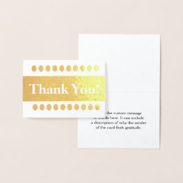 Eleganter Goldfoil "Danke!" Karte