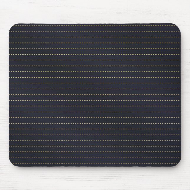Eleganter goldgelber gestrichener Streifen Blau gr Mousepad (Vorne)