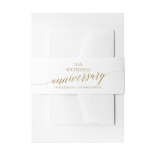Eleganter Goldkalligraphie-Einblick zum Hochzeitst Einladungsbanderole