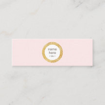 Eleganter Goldkreis-Glitzer-Minigeschäfts-Karte