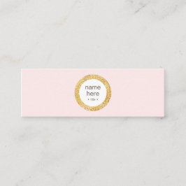 Eleganter Goldkreis-Glitzer-Minigeschäfts-Karte Mini Visitenkarte