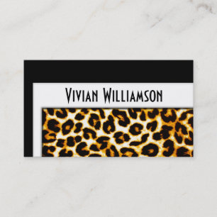 Eleganter Goldleopard-berufliche Geschäfts-Karte Visitenkarte