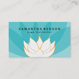 Eleganter GoldLotus-Logo-Yoga-MeditationWellness Visitenkarte