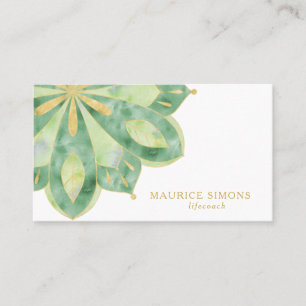 Eleganter Goldlotus Yoga-Dozent Mandala Visitenkarte