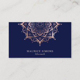 Eleganter Goldlotus Yoga-Dozent Mandala Visitenkarte