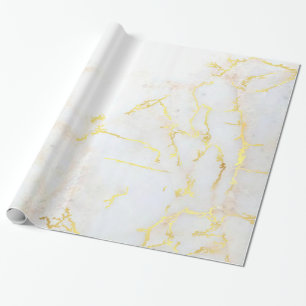 Eleganter Goldmarmor-modernes goldenes glattes Geschenkpapier