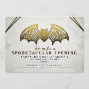 Eleganter Goldmedaille Spooktacular Abend Einladung