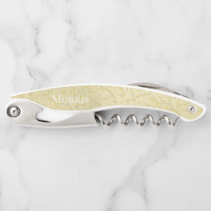 Eleganter GoldMusiknoten-personalisierter Kellnermesser