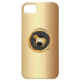 Eleganter GoldpferdiPhone 5 Fall Case-Mate iPhone Hülle