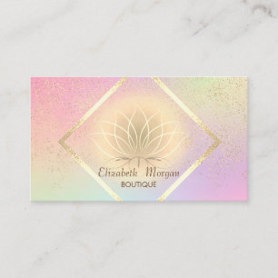 Eleganter Goldrahmen,Konfetti Lotus Elegant Visitenkarte