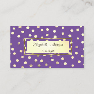 Eleganter Goldrahmen, Konfetti, Punkte Visitenkarte