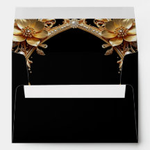 Eleganter Goldrahmenumschlag
