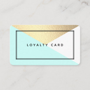 Eleganter Goldschmied & Aqua Moderner geometrische Treuekarte