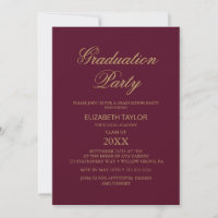 Eleganter Goldschmied | Burgund Graduierungspartei