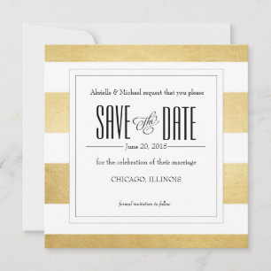 Eleganter Goldschmied Modern Strip Save the Date