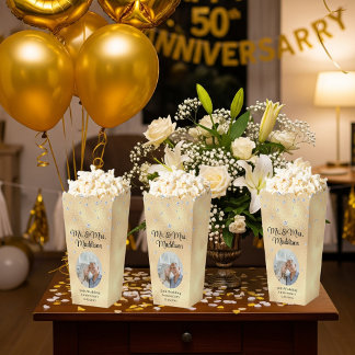 Eleganter Goldschmied & Popcorn zum 50-jährigen Ju Geschenkschachtel