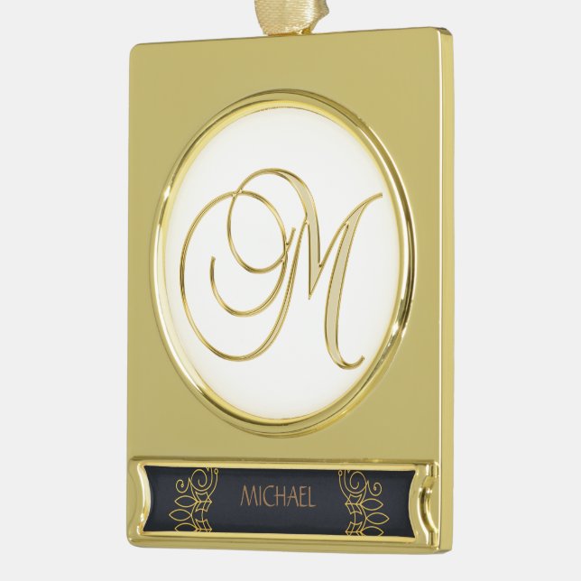 Eleganter Goldschmuck Banner-Ornament Gold (Links)