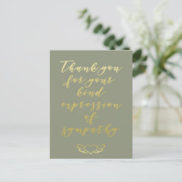 Eleganter Goldschreath - Vielen Dank für Ihr Beile Postkarte