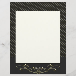 Eleganter Goldstreifen Letterhead