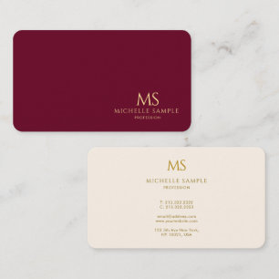 Eleganter Goldtext-Monogramm Luxus Premium-Seide Visitenkarte