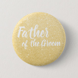 Eleganter Goldvater der Bräutigam-Hochzeit Button