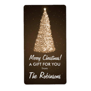 Eleganter Goldweihnachtsbaum-Geschenk-Umbau Brown