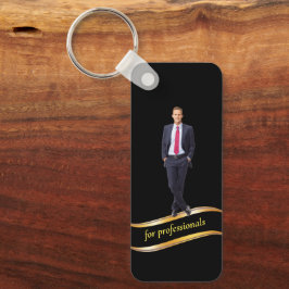 Eleganter GoldWerbefilm Personalisierter Geschäfts Schlüsselanhänger