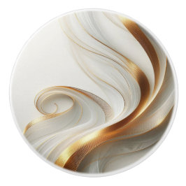 Eleganter Goldwirl-Keramik Keramikknauf