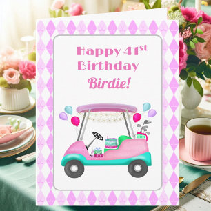 Eleganter Golfparty-Wagen zum 41. Geburtstag für D Karte