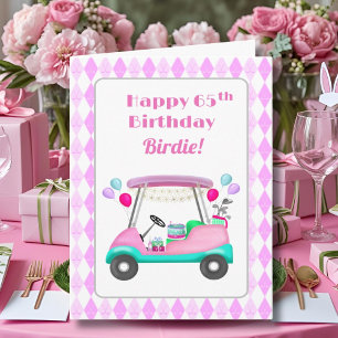Eleganter Golfparty-Wagen zum 65. Geburtstag von F Karte