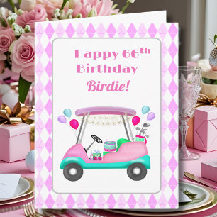 Eleganter Golfparty-Wagen zum 66. Geburtstag für D Karte