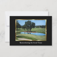 Eleganter Golfplatz Sympathie Karte für einen Golf