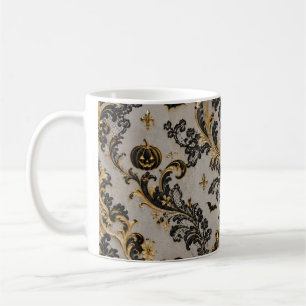 Eleganter Gothic Halloween-Damask-Becher Kaffeetasse