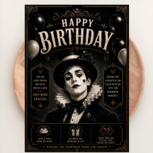 Eleganter Gothic Pierrot Geburtstag